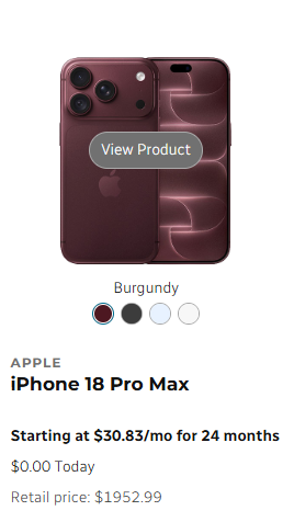 iPhone 18 Pro Max